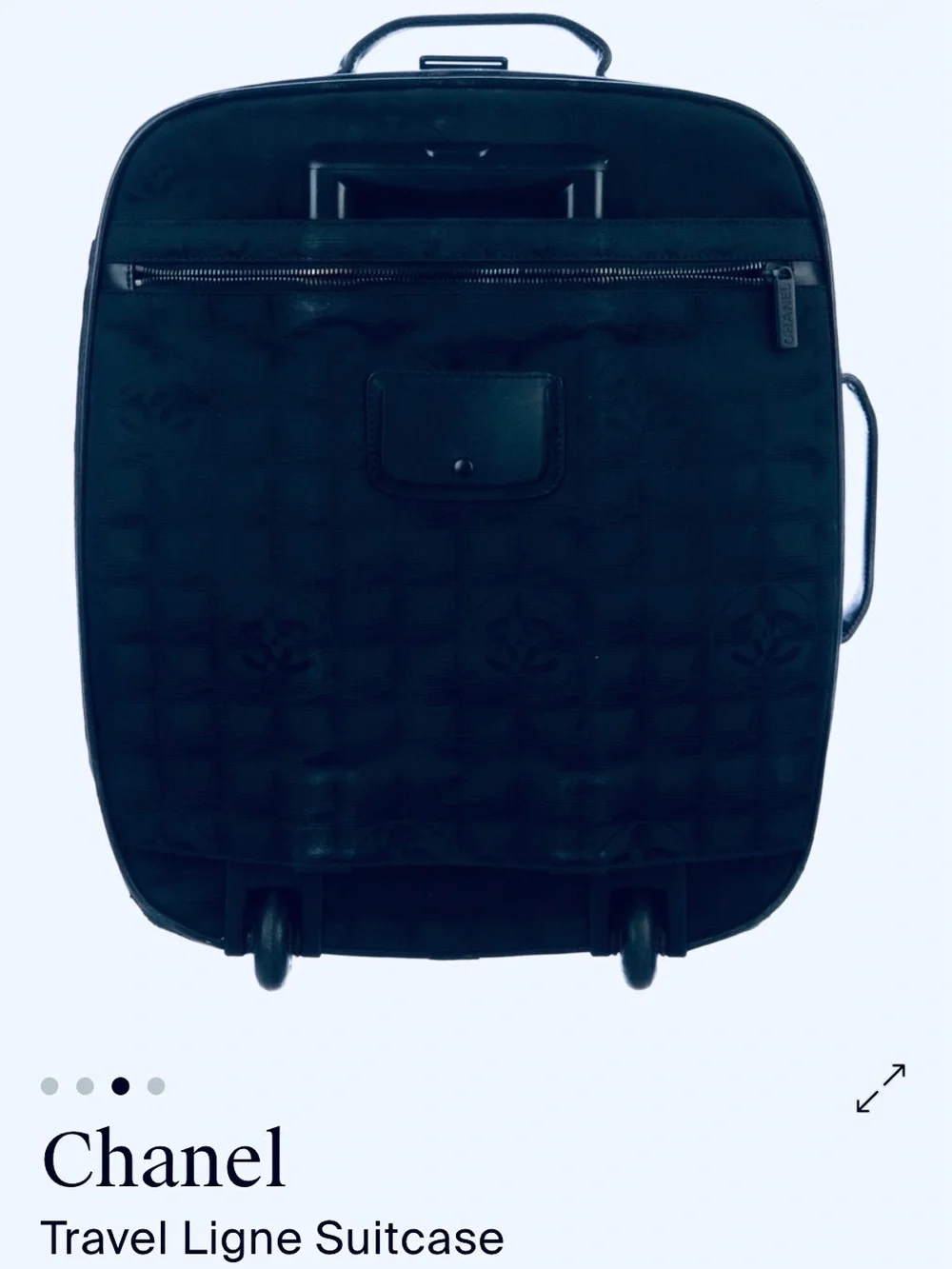 CHANEL Black Quilted Travel Ligne Suitcase